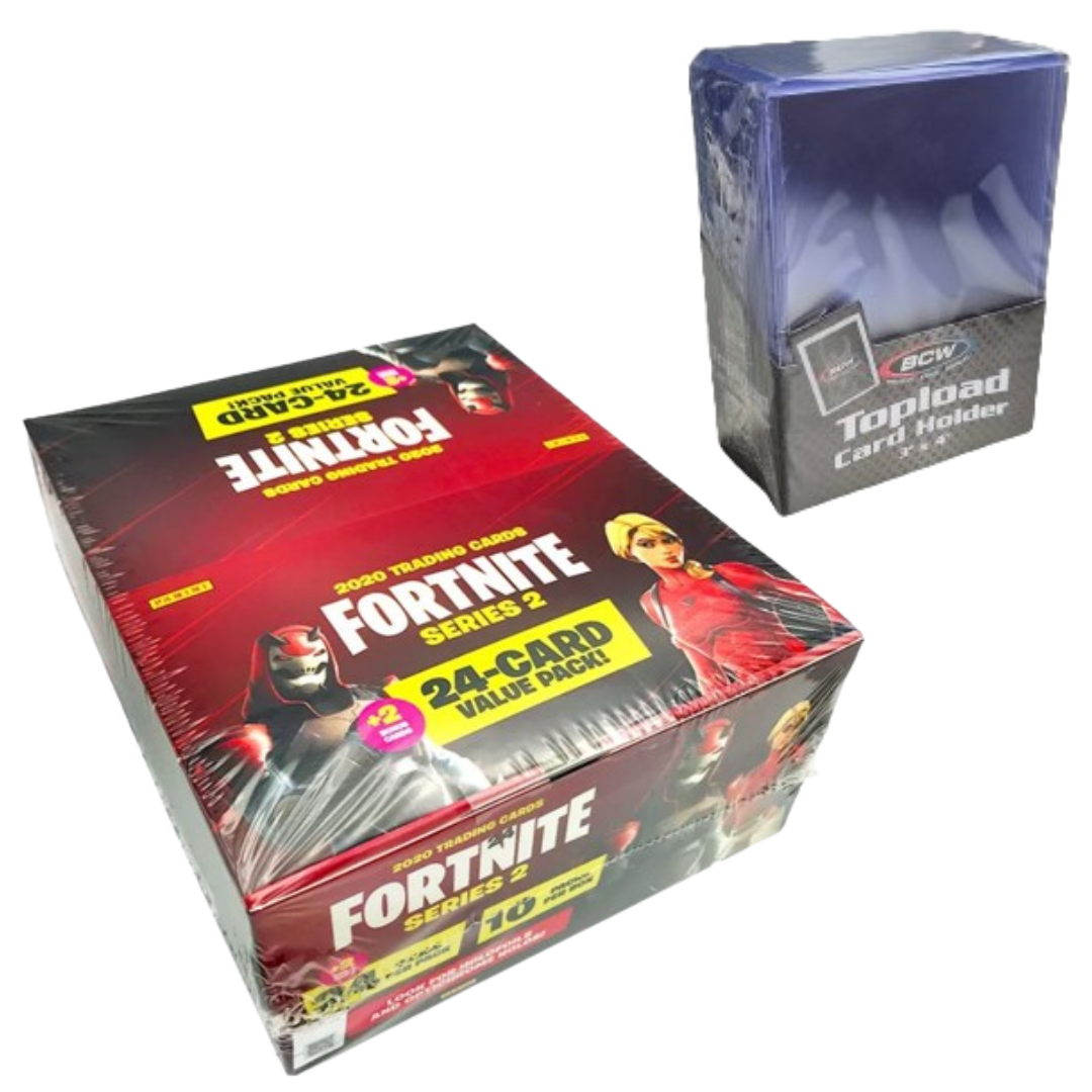 Fortnite Series 2 Trading Cards - Fatpack-Box + BCW Toploader