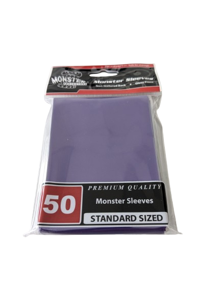 Monster Sleeves Flat Glossy Purple (50 Kartenhüllen)