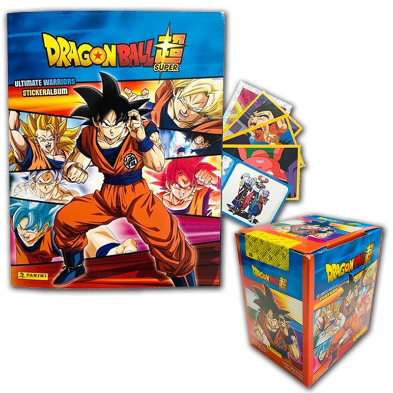 Dragon Ball Ultimate Warriors Stickerkollektion – Sammelalbum und Display