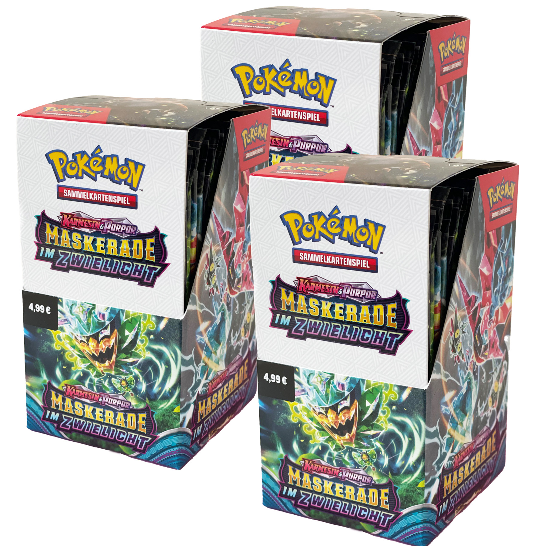 Pokémon "Maskerade im Zwielicht" - 3 Displays mit je 18 Boosterpacks