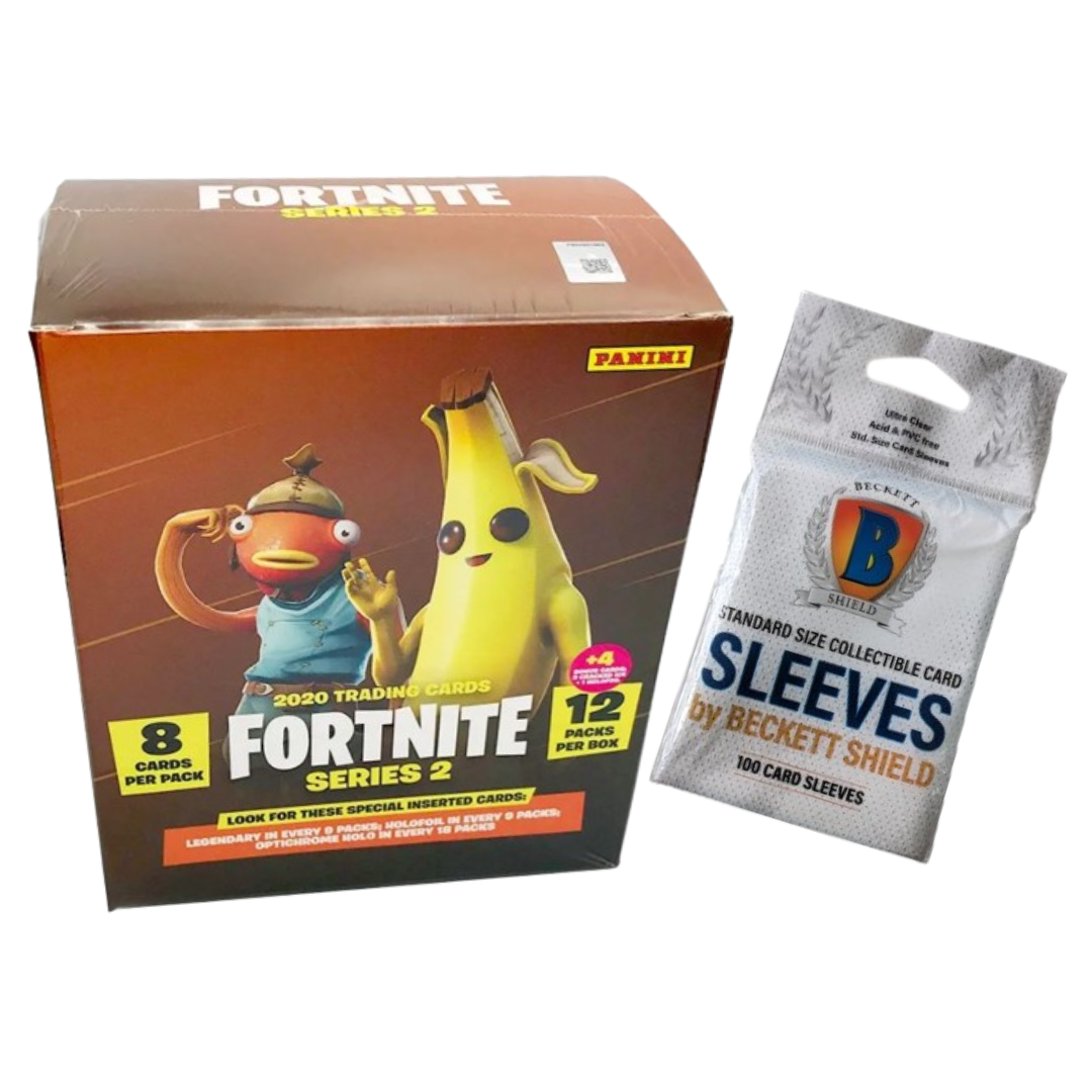 Fortnite Series 2 Trading Cards - Mega Blasterbox + Beckett Sleeves