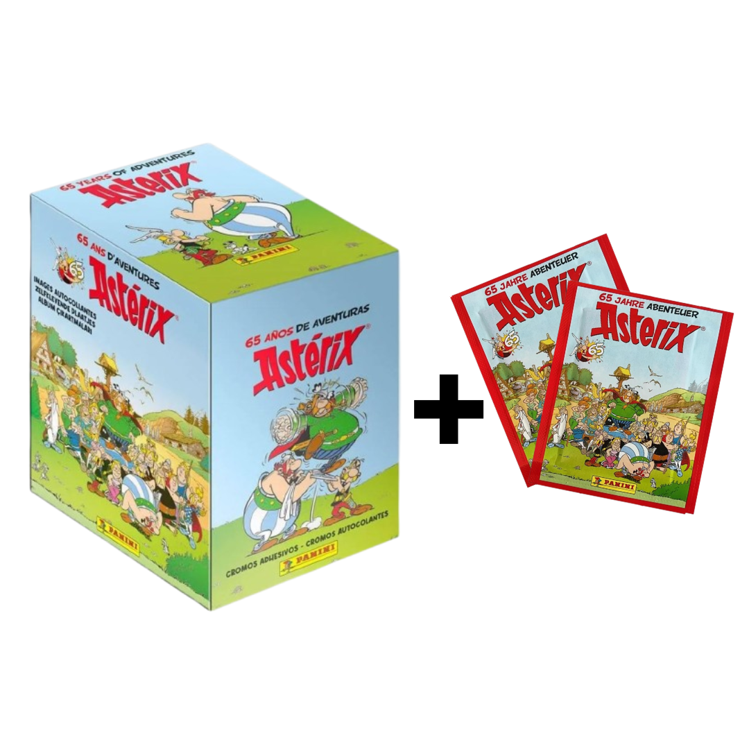 Asterix - 65 Jahre Abenteuer - Box mit 36 Tüten + 2 Gratis Tüten