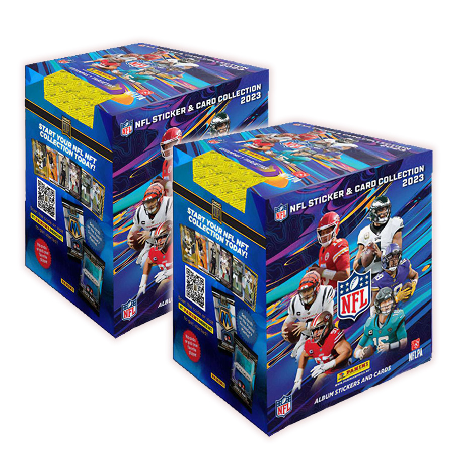 NFL 2023 Sticker & Trading Cards - 2x 50er Box