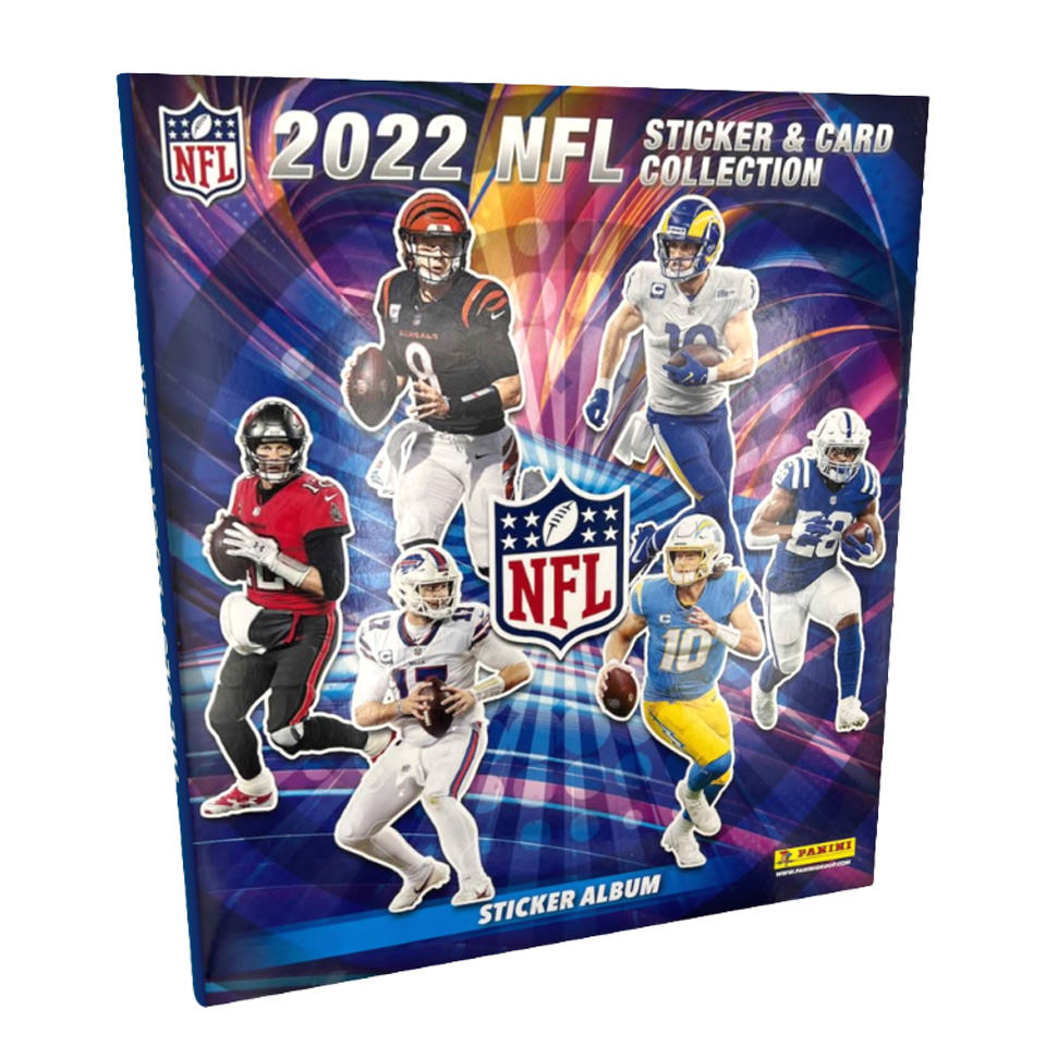 NFL 2022 Sticker & Trading Cards - Fan-Bundle Deluxe mit Hardcover-Album