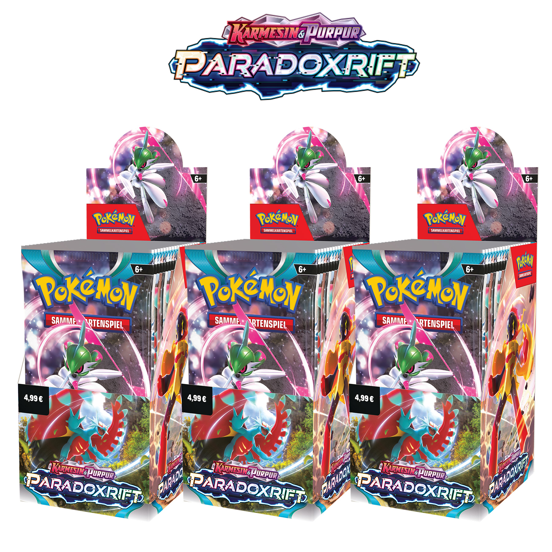 Pokémon "Paradoxrift" - 3 Displays mit je 18 Boosterpacks