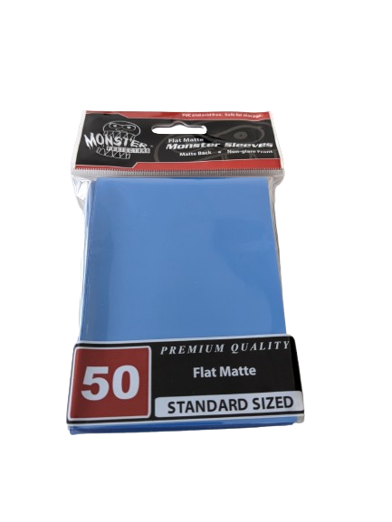 Monster Sleeves Flat Matte Blue (50 Kartenhüllen)