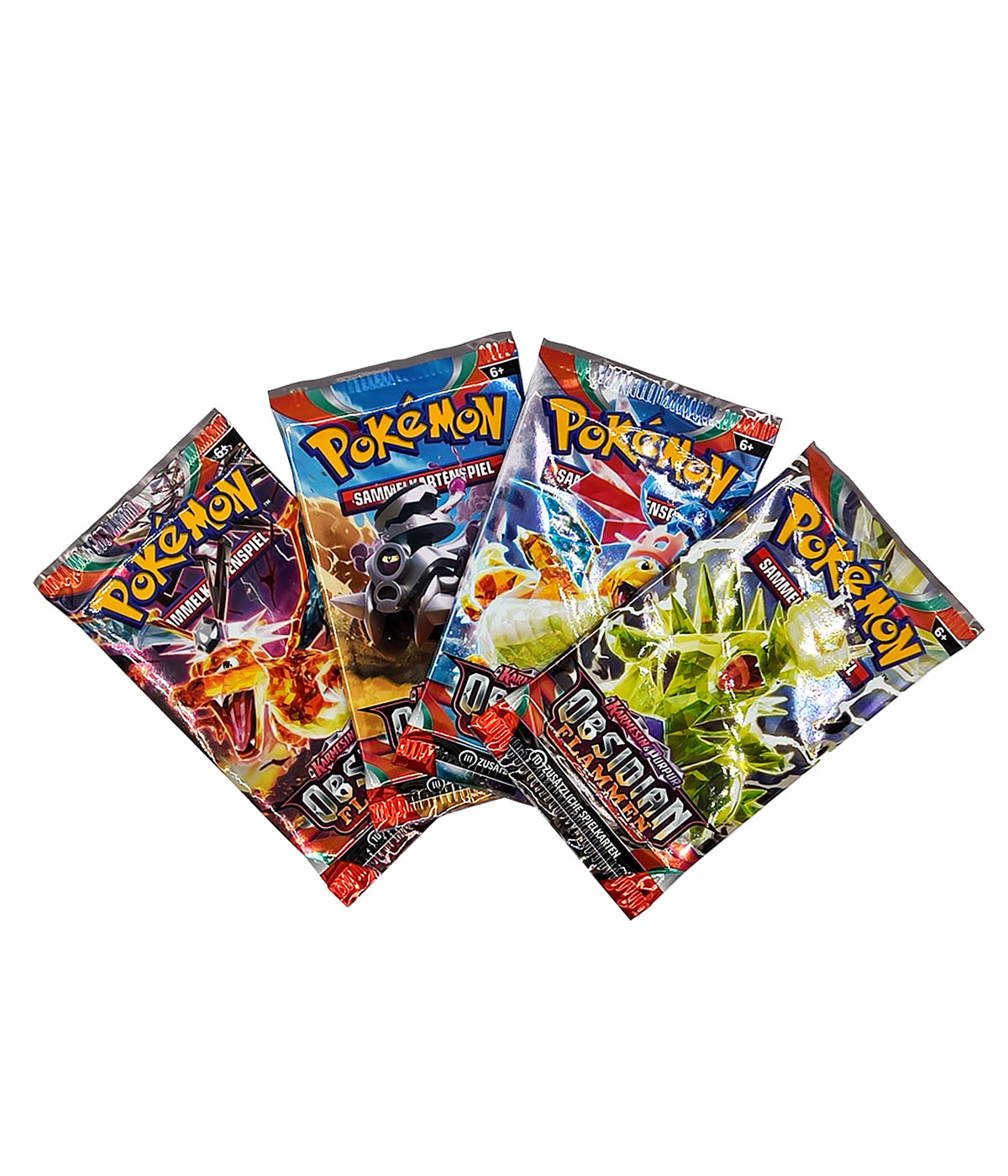 Pokémon 2er Mix-Bundle "Obsidianflammen + Karmesin & Purpur" - 2 Displays mit je 18 Boosterpacks