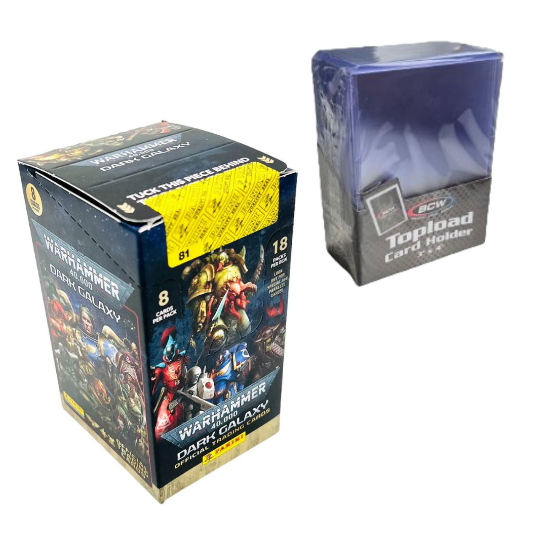 Warhammer 40.000 - Dark Galaxy Trading Cards - Box mit 18 Packs + BCW Toploader